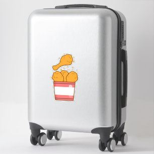 Pegatina Pollo Frito Con Cubo