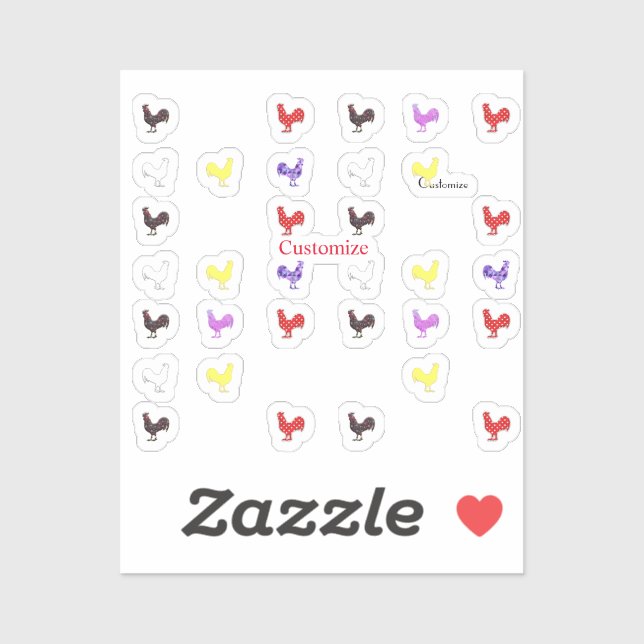 Pegatina Pollo Hens Thunder_Cove (Hoja)