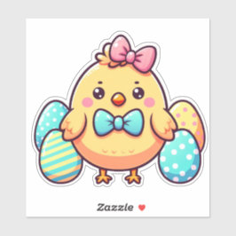 Pegatina pollo lindo muere