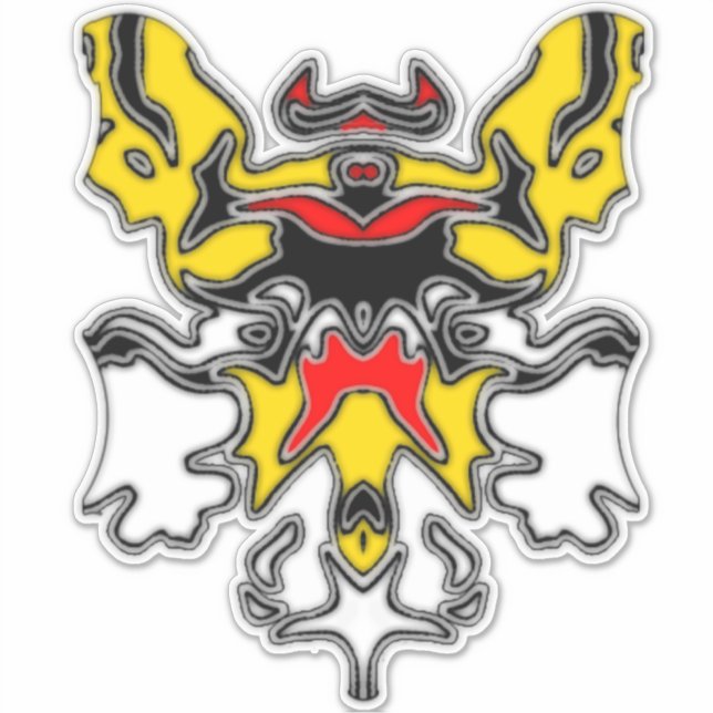 Pegatina Pollo malvado 1 (Anverso)