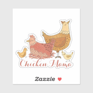 Pegatina Pollo Mama Cute