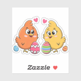 Pegatina Pollos de Pascua