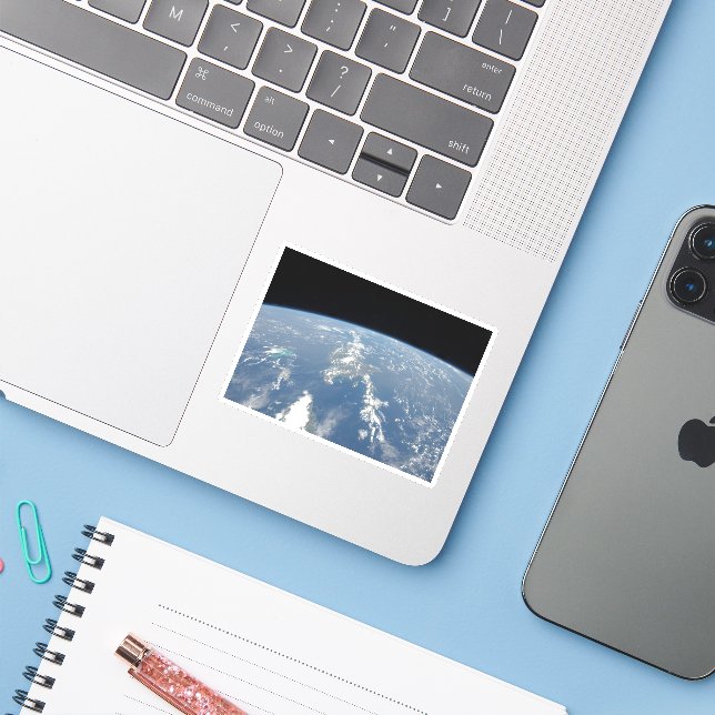 Pegatina Polvo Saharaui Que Se Incide Hacia Occidente En El (Ordenado portátil con iPhone)