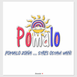 Pegatina Pomalo – Croatian Relaxation with Sun & Rainbow