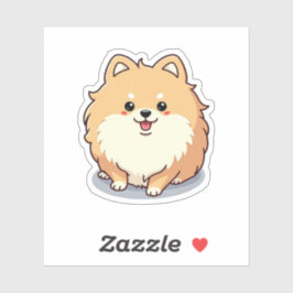 Pegatina Pomerania Adorable, Kawaii Bubbly Charm, Pequeño