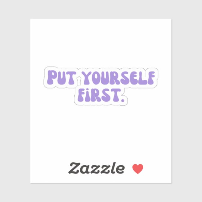 Pegatina Ponerse primero (Hoja)