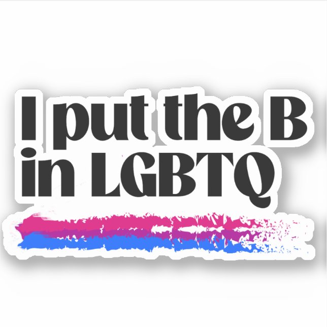 Pegatina Pongo la T en LGBTQ (Anverso)