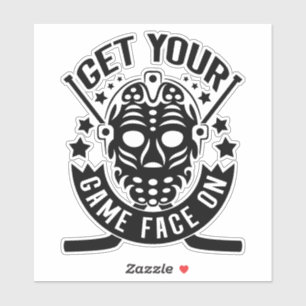 Pegatina Ponte en Modo Juego Sticker de Hockey