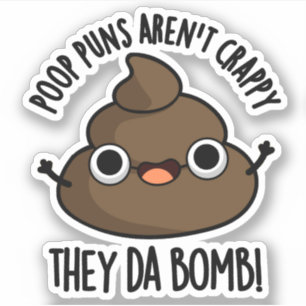 Pegatina Poop Punks dan bomba a poo pun gracioso