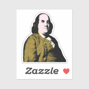 Pegatina Pop Art Ben Franklin