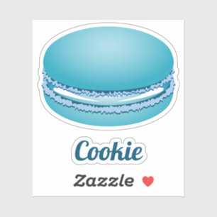 Pegatina Pop Art Blue Macaron Cookie