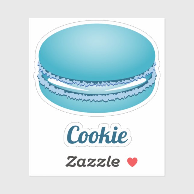 Pegatina Pop Art Blue Macaron Cookie (Hoja)