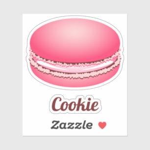 Pegatina Pop Art Rosa Macaron Cookie