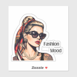 Pegatina Pop Art Woman Fashion Mood