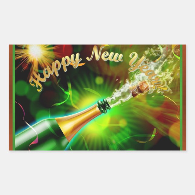 Pegatina pop de champagne (Anverso)