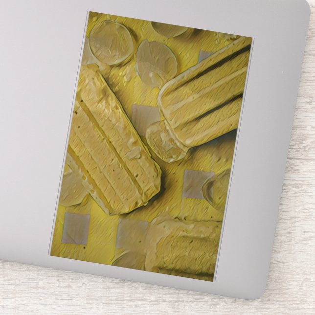 Pegatina Popsicas de helado amarillo (Detalle)