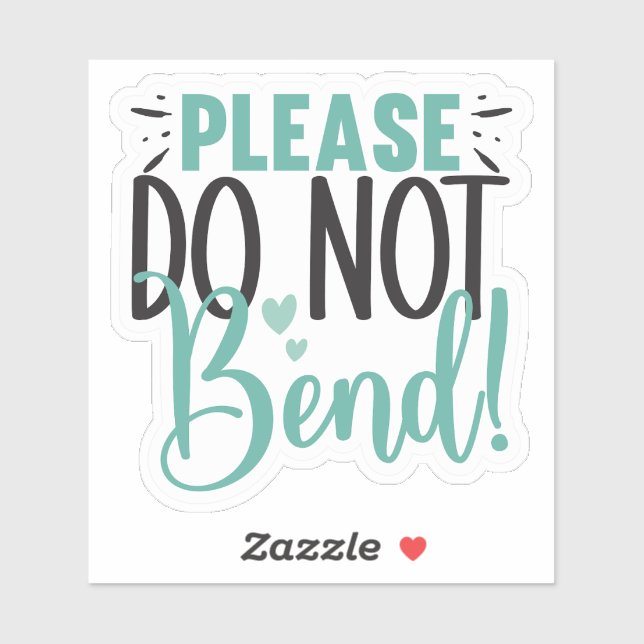 Pegatina Por favor, no doblar (Hoja)