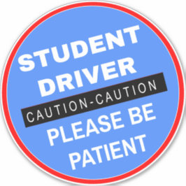 Pegatina Por Favor Sea Paciente Conductor Estudiante - Prec
