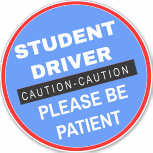 Pegatina Por Favor Sea Paciente Conductor Estudiante - Prec
