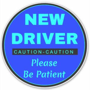 Pegatina Por Favor Sea Paciente "Conductor Nuevo" - Precauc