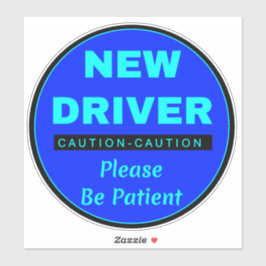 Pegatina Por Favor Sea Paciente "Nuevo Conductor" - Cuidado