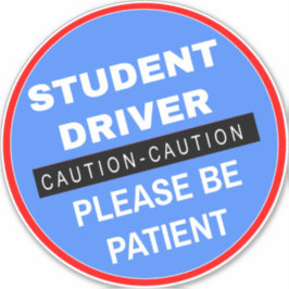 Pegatina Por Favor Sea Un Conductor Estudiantil Paciente -