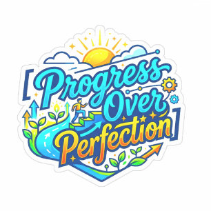Pegatina Por Profesor Motivacional   Progreso Sobre Perfecc