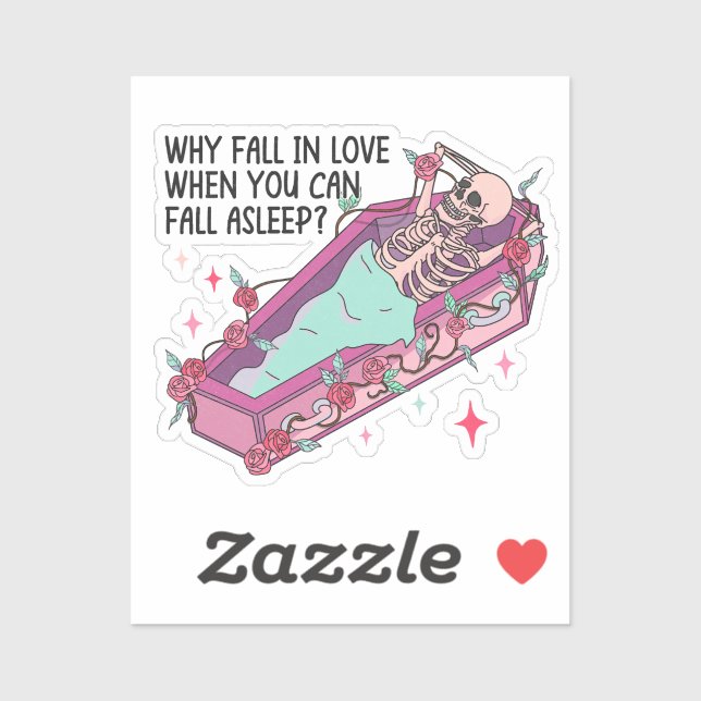 Pegatina Por qué enamorarse de San Valentín (Hoja)