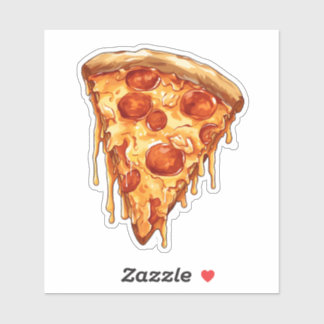 Pegatina porción de pizza