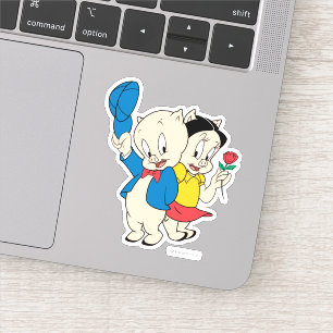 Pegatina Porky Pig y Petunia