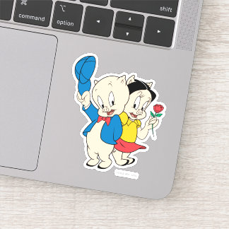 Pegatina Porky Pig y Petunia
