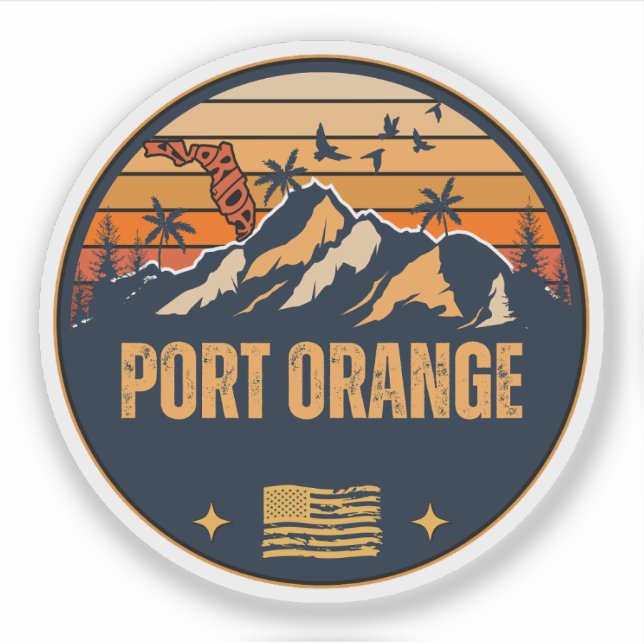 Pegatina Port Orange, Florida  (Anverso)