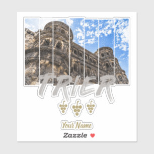 Pegatina Porta Nigra en el recuerdo del Mosela de Trier