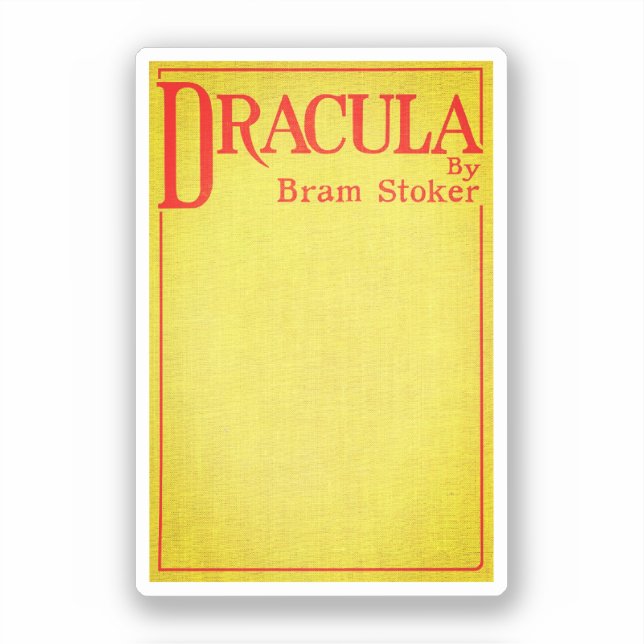 Pegatina Portada del Drácula de la primera edición (Anverso)