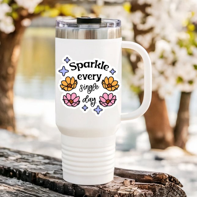 Pegatina Portátil de confirmación de cita de esparkle | Peg (Sparkle Every Single Day Affirmation Sticker)