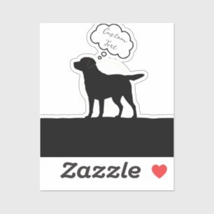 Pegatina Portátil de silueta de perro personalizado