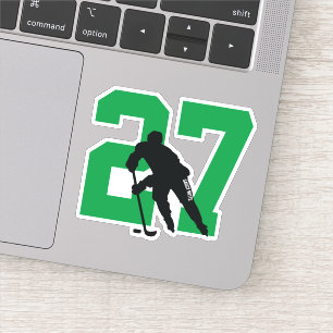Pegatina Portátil número de jugador de hockey Personalizado