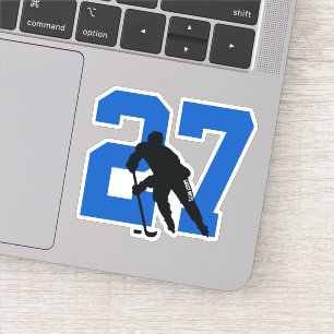 Pegatina Portátil número de jugador de hockey Personalizado