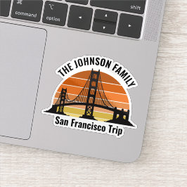 Pegatina Portátil Personalizado Sunset Bridge de San Franci