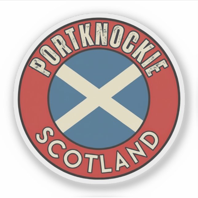 Pegatina Portknockie, Escocia (Anverso)