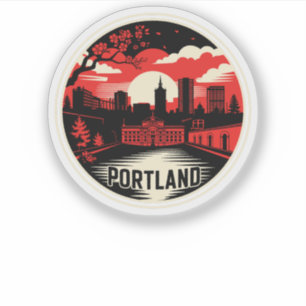 Pegatina Portland City Oregon USA