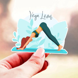 Pegatina Pose de yoga para perros descendente - Diseño pers