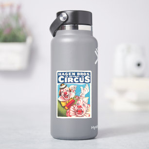 Pegatina Poster Circus Mostrando Rostros De Payaso Y Cracke