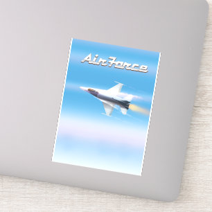 Pegatina Póster de Avión de Combate de la Fuerza Aérea