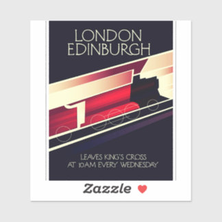 Pegatina Poster de estilo vintage de Locomotive