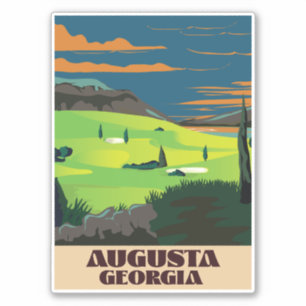 Pegatina Poster de golf Augusta Georgia