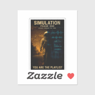 Pegatina Poster de la fase de simulación uno - Arte Astrona