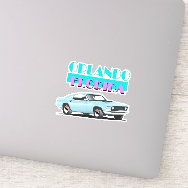 Pegatina Poster de Orlando Florida 80 (Detalle)