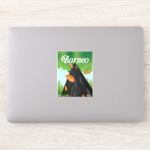 Pegatina Póster de viaje al bosque lluvioso de Borneo