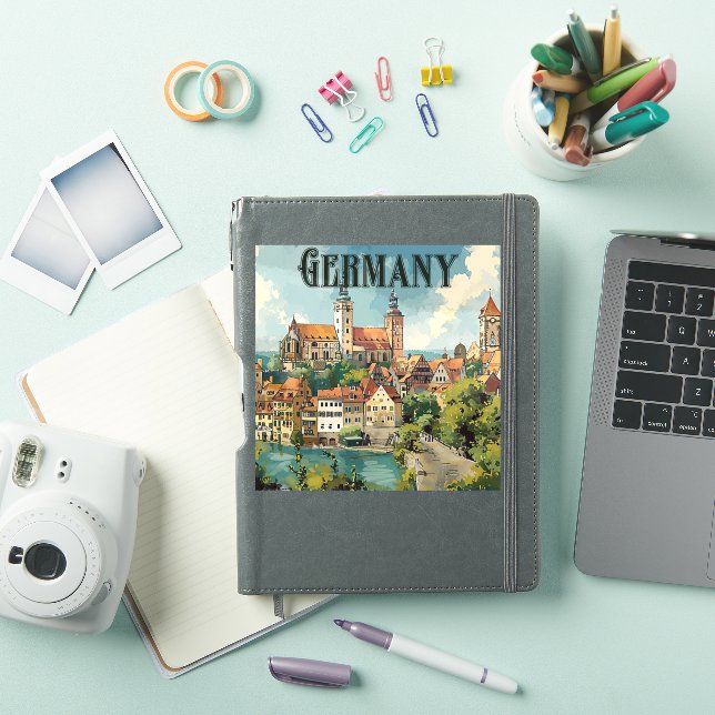 Pegatina Poster de viajes vintage de Alemania (Funda para iPad)
